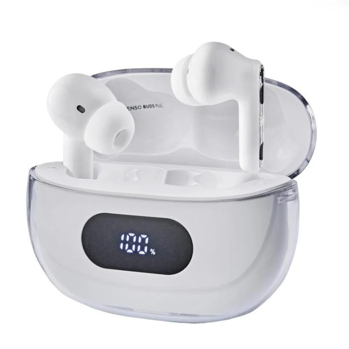 intenso  buds plus auriculares tws anc+enc blanc