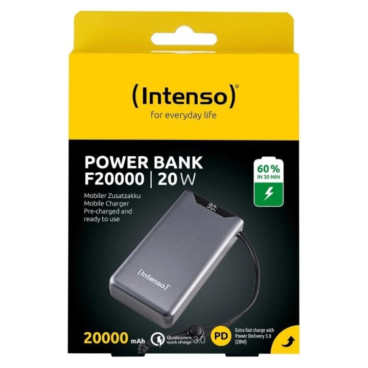 intenso powerbank f20000 20000 mah gris