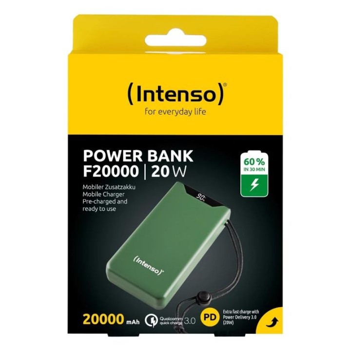 intenso powerbank f20000 20000 mah verde