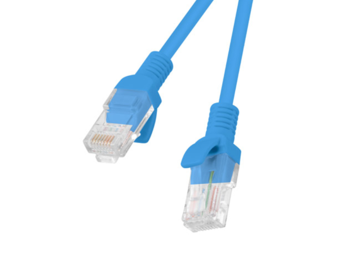 cable red lanberg latiguillo cat.6 utp 0.25m azul fluke  passed