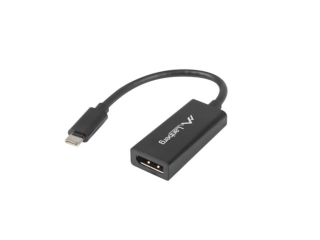 adaptador usb lanberg usb c m 3.1 a displayport h 15cm negro