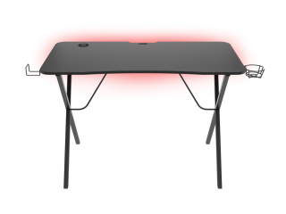 mesa gaming genesis holm 200 rgb negro carbono