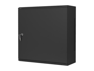 armario lanberg mural rack 19 6u+3u/540x200 bajo perfil negro ensamblado