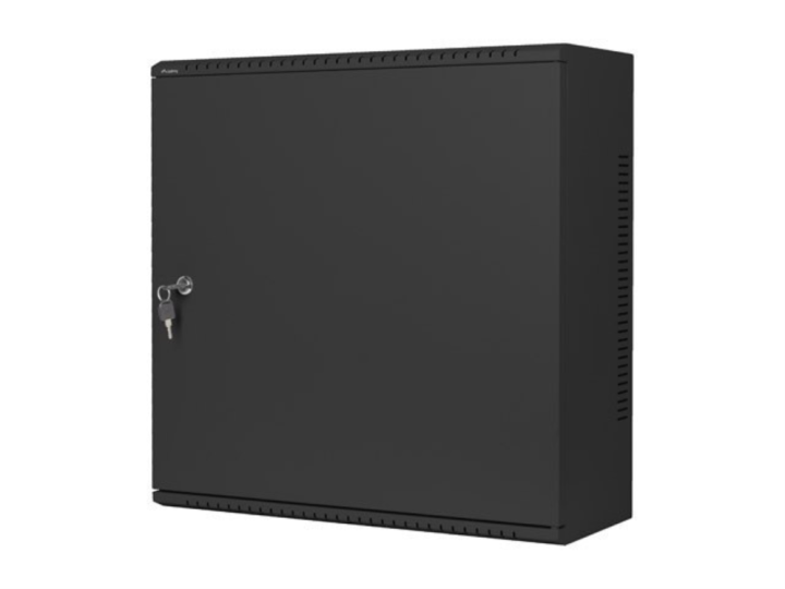 armario lanberg mural rack 19 6u+3u/540x200 bajo perfil negro ensamblado