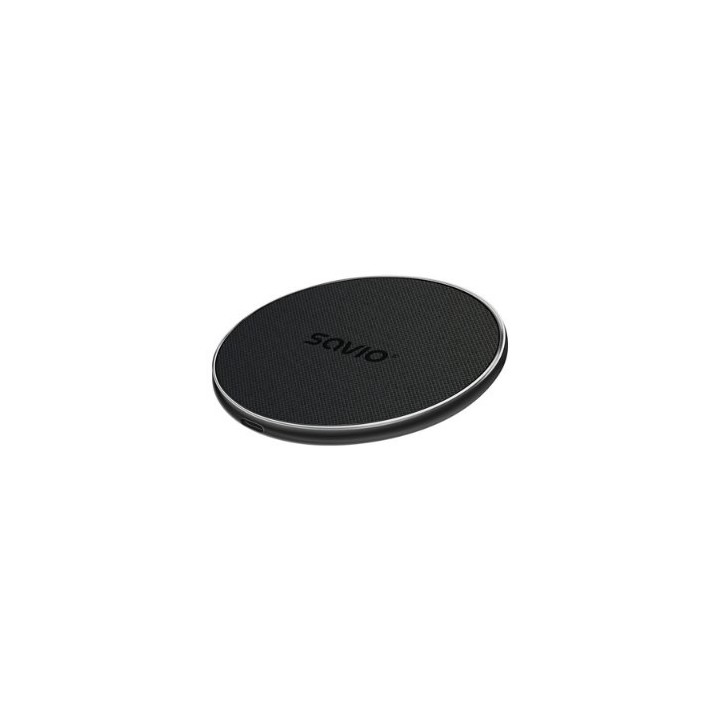 cargador qi savio 15 w la 08 negro carga inalambrica versatil prot. puerto usb