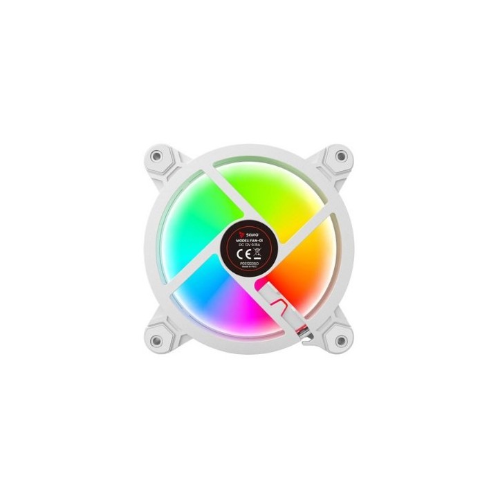 kit 4 ventiladores pc savio con mando white fan 01 argb refrigeracion eficaz 12v iluminacion rgb