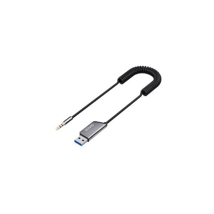 transmisor aux savio manos libres tr 16 negro control voz bt 5.3 conector de musica