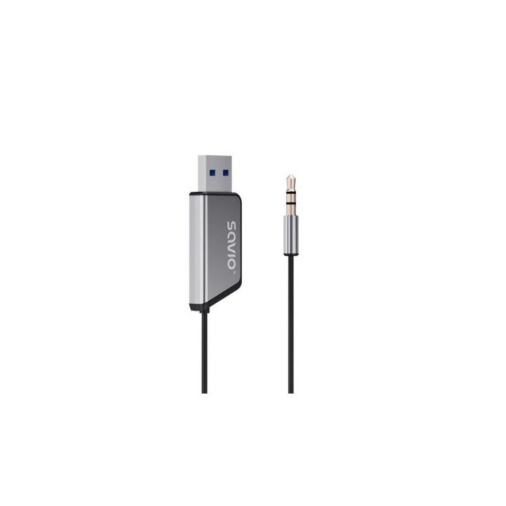 transmisor aux savio manos libres tr 16 negro control voz bt 5.3 conector de musica