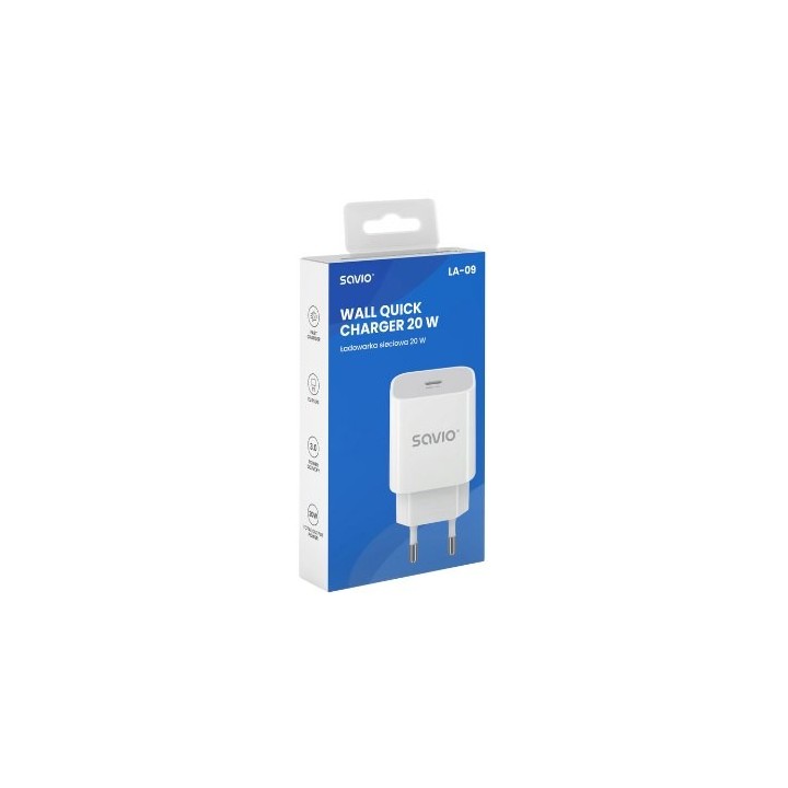 cargador savio 20w la 09 blanco carga rapida proteccion avanzada compatible