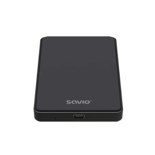 carcasa externa disco duro hdd sdd 2.5  ak 73 73 negro seg. datos plug