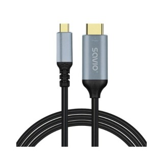 cable usb c a hdmi savio 2.0b cl 184 4096x2160 60hz full hd 120hz 3m
