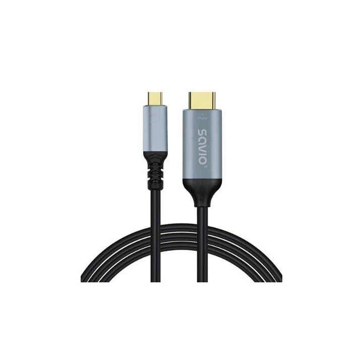 cable usb c a hdmi savio 2.0b cl 184 4096x2160 60hz full hd 120hz 3m