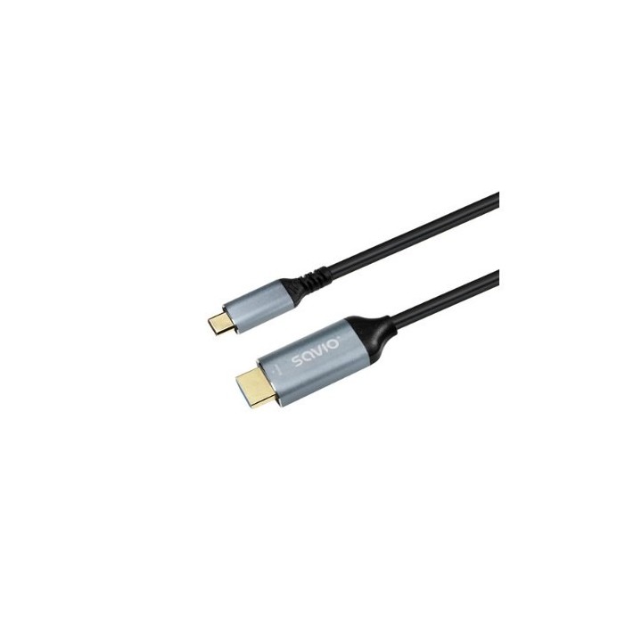 cable usb c a hdmi savio 2.0b cl 184 4096x2160 60hz full hd 120hz 3m