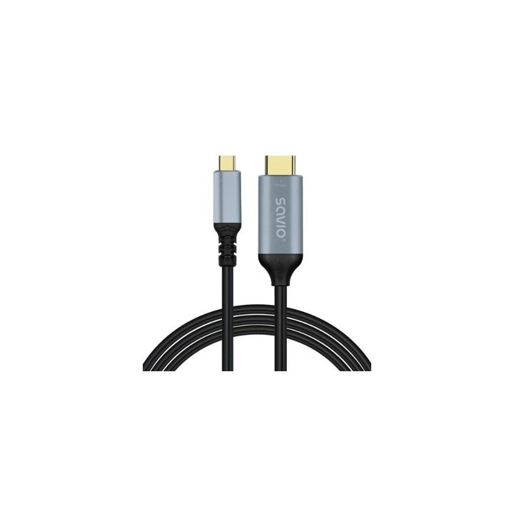 cable usb c a hdmi savio 2.0b cl 184 4096x2160 60hz full hd 120hz 3m