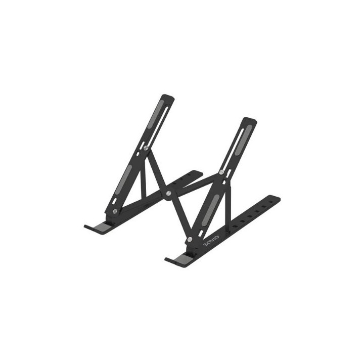 soporte savio para tablet o portatil pb 05 negro inclinacion ajustable en 7 niveles