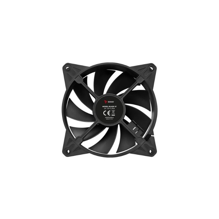 ventilador 120x120 savio  blade x1 pack 3 120mm 4 pines 1800rpm 32dba