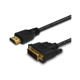 cable hdmi a dvi 18+1 1.5m savio cl 10 m m negro 1.4 chapado en oro 19 pines