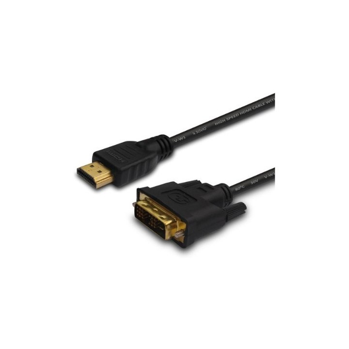 cable hdmi a dvi 18+1 1.5m savio cl 10 m m negro 1.4 chapado en oro 19 pines