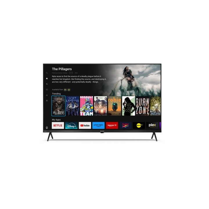sharp televisor sharp 4343gk4245e tivo tv, 4k ultra hd, smart tv, active motion 400, negro