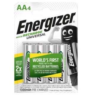 energizer blister 4 pilas recargables universal potencia 1300 mah tipo hr6 energizer e301376000