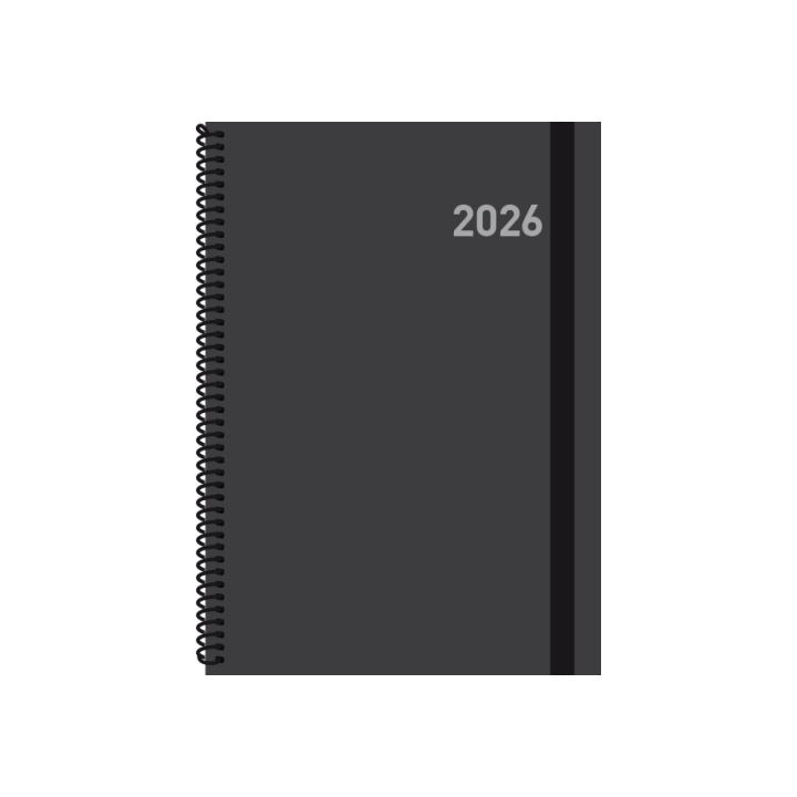 ingraf agenda 2026 paris s/v 15x21 negra con espiral castellano ingraf 356556