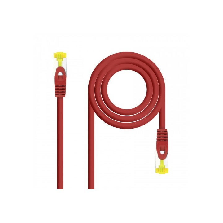 nanocable nanocable cable de red latiguillo rj45 lszh cat.6a sftp awg26, rojo, 0.5m