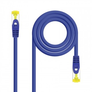 nanocable nanocable cable de red latiguillo rj45 lszh cat.6a sftp awg26, azul, 0.5m