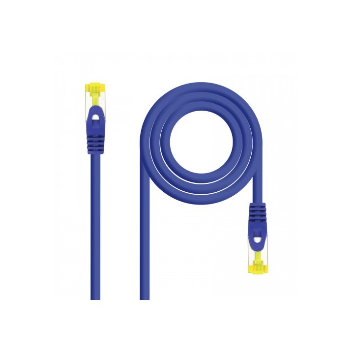 nanocable nanocable cable de red latiguillo rj45 lszh cat.6a sftp awg26, azul, 0.5m