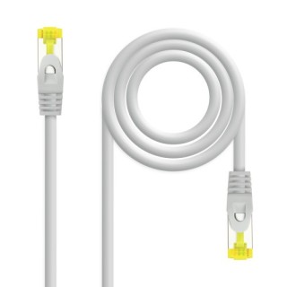 nanocable nanocable cable red latiguillo rj45 lszh cat.6a sftp awg26, gris, 25 cm