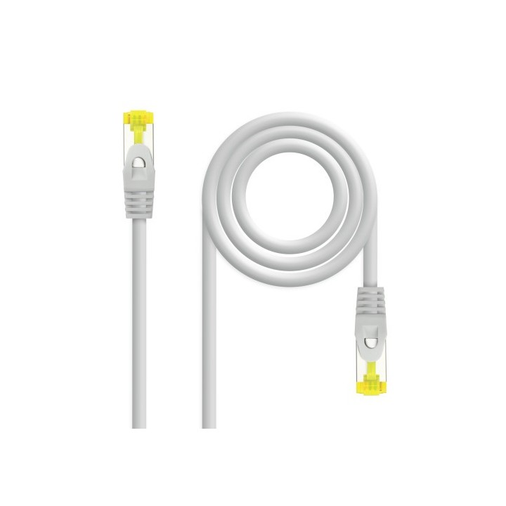 nanocable nanocable cable red latiguillo rj45 lszh cat.6a sftp awg26, gris, 25 cm