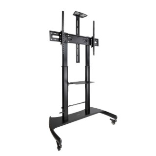 tooq tooq ares soporte de suelo con ruedas con regulacion de altura para pantallas 60 100