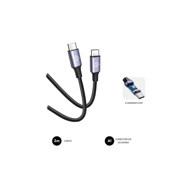 subblim subblim cable plus 100w c c 2m black