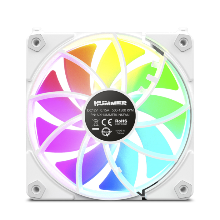 ventilador nox hummer easylink argb blanco