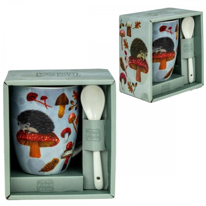 enesco taza de ceramica con cuchara enesco erizo