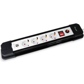 equip regleta equip 245553 con 4 tomas + 2 puertos usb