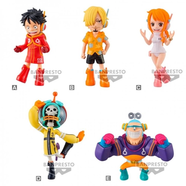 banpresto figura banpresto one piece world collectable egg head 1 de 7cm unidad aleatoria