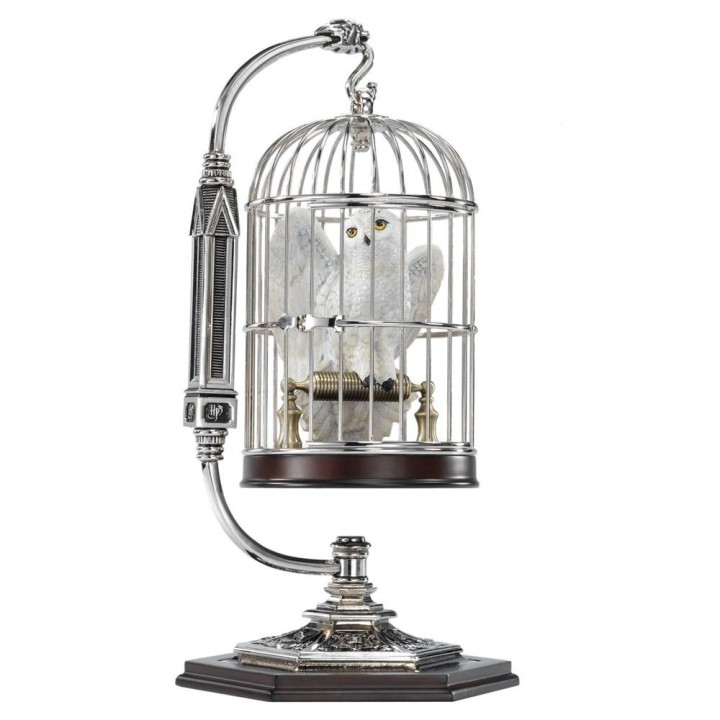 the noble collection figura en miniatura the noble collection harry potter hedwig en jaula
