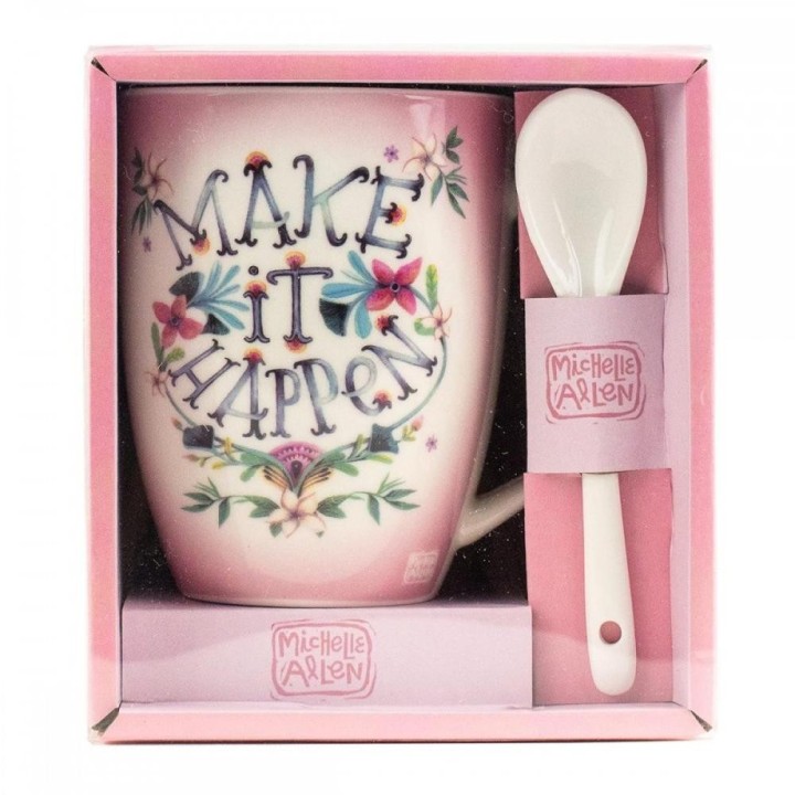 enesco taza con cuchara enesco make it happen