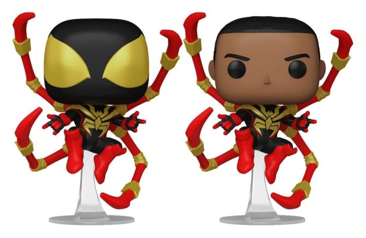 funko funko pop marvel spider   man comics miles morales iron spider w   chase aleatorio