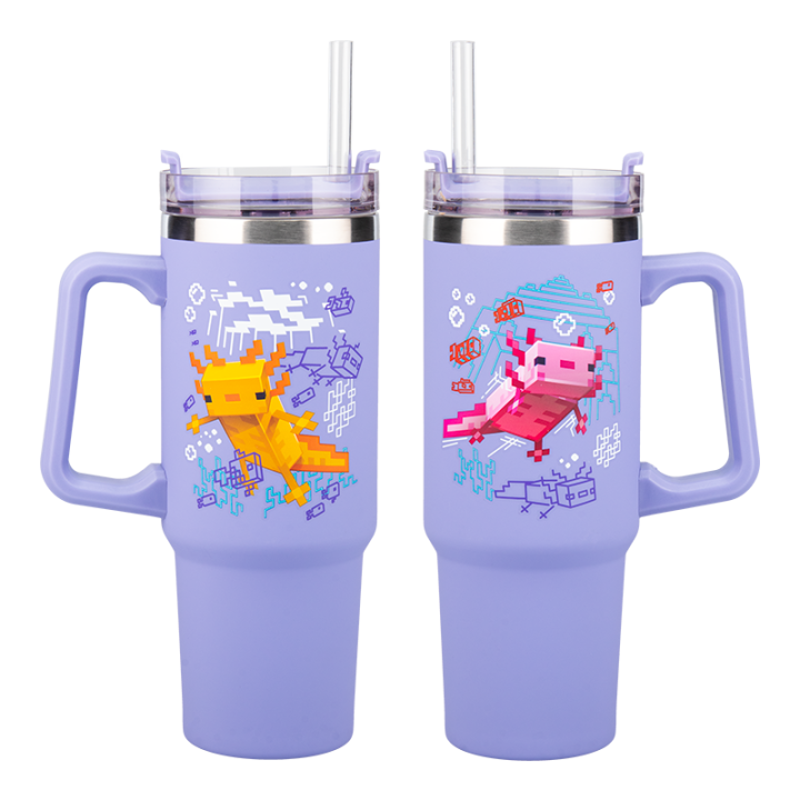 paladone vaso termo con pajita paladone minecraft