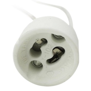 silver porta lamparas silever electronics para casquillo gu10 230v 15 cm    bolsa de 50 unidades