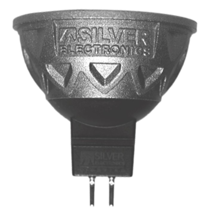 silver bombilla led pro silver electronics dicroica 5w 60w    gu5.3    12v     3000k    38o    470 l