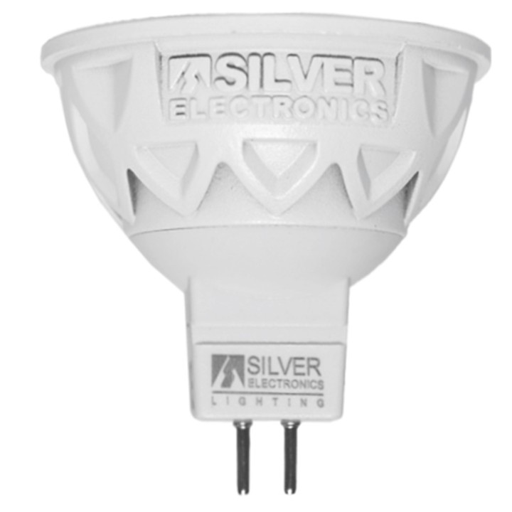silver bombilla led pro silver electronic dicroica 5w 60w    gu10    5000k    38o    470 lm    luz b
