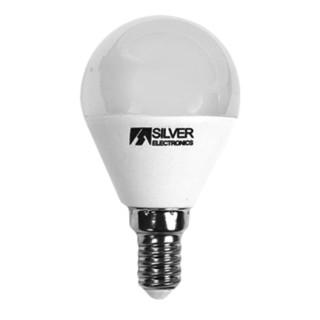 silver bombilla led decorativa silver electronis esferica 6w 65w    e14    4000k    520 lm    luz ne