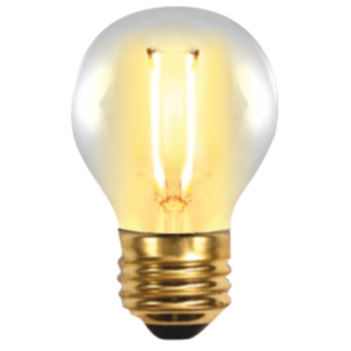 silver bombilla led silver electronic filamento edison esferica 2w 25w    e27    2.200k    320o    1