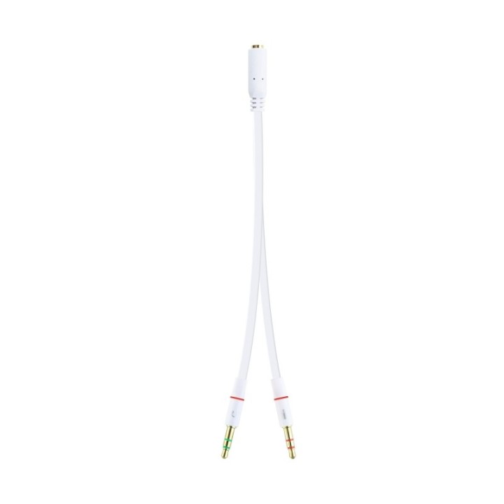 nanocable cable audio jack 3.5/h 2xjack 3.5/m 20cm
