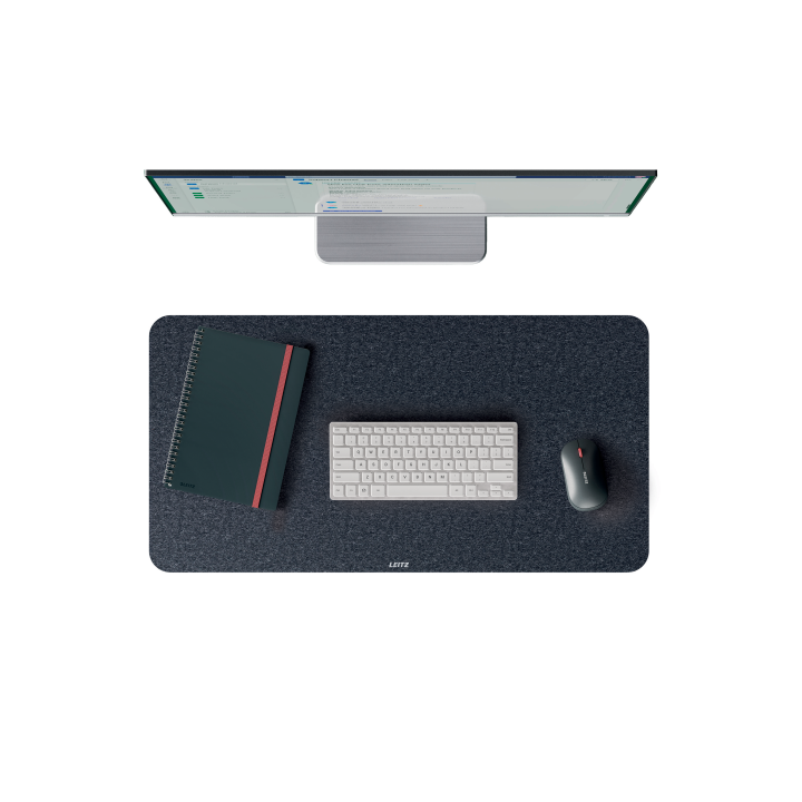 leitz alfombrilla de sobremesa de fieltro 70 x 36 cm, gris leitz 53830089