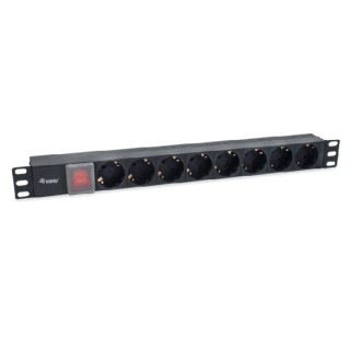equip regleta equip rack 19 pulgadas 1u 8 tomas con interruptor cable iec 14 especial sai