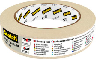 scotch rollo cinta adhesiva de enmascarar pintor basic 24mm x 50m scotch 7100333168