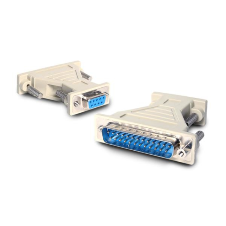 adapatdor serie db9 hembra a serie db25 macho